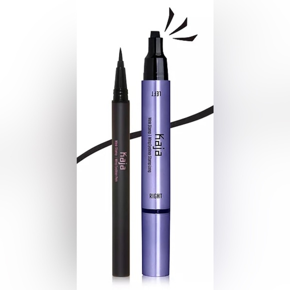Kaja Other - Kaja Wink Stamp Long Waterproof Wing Eyeliner Stamp & Pen in black
